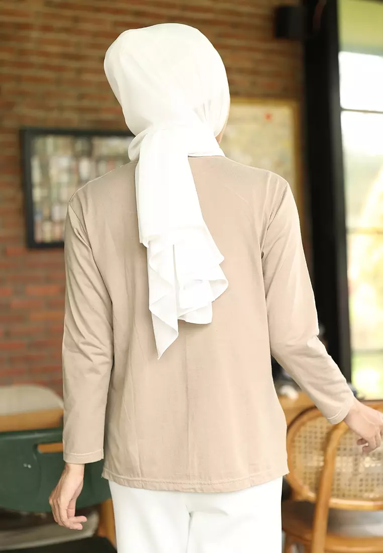 Momira Nursing Long Sleeve T-Shirt | Atasan Basic Lengan Panjang | Kaos Ibu Menyusui - M