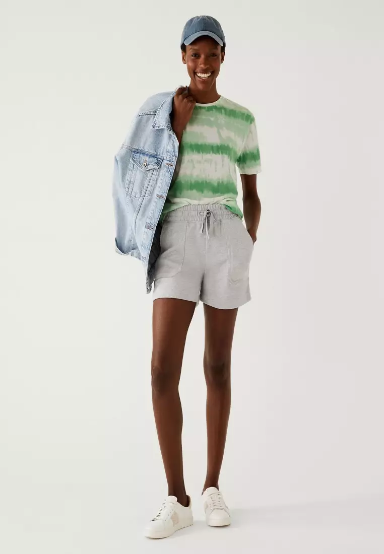 Grey jogger hotsell shorts women