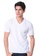 Puritan white V-Neck White T-Shirt DA9F5AAECA5499GS_1