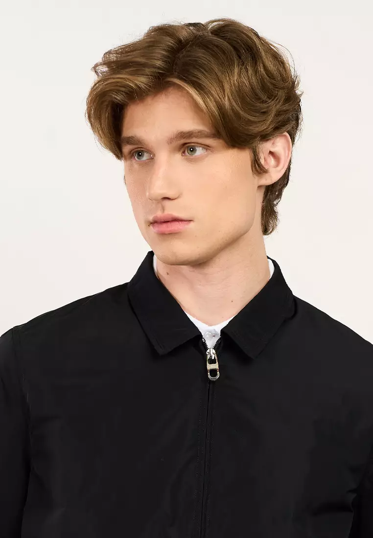 Zip-Up Lightweight Jacket With Side Garter And Side Flap Pockets