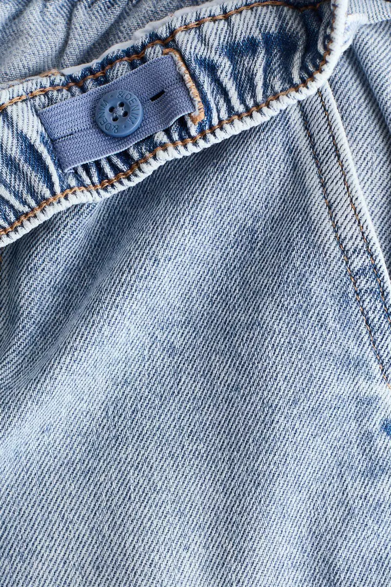 Denim cargo joggers