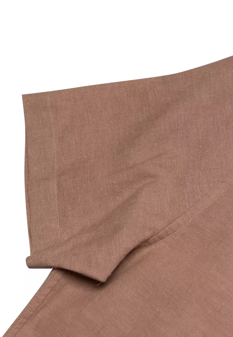 Buy Giordano Men's Cotton Linen Chinese Collar Shirt 2024 Online ... image.