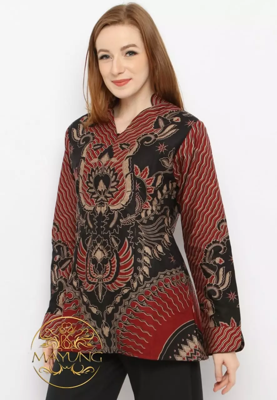 Blouse Batik Premium Satrugna Maron