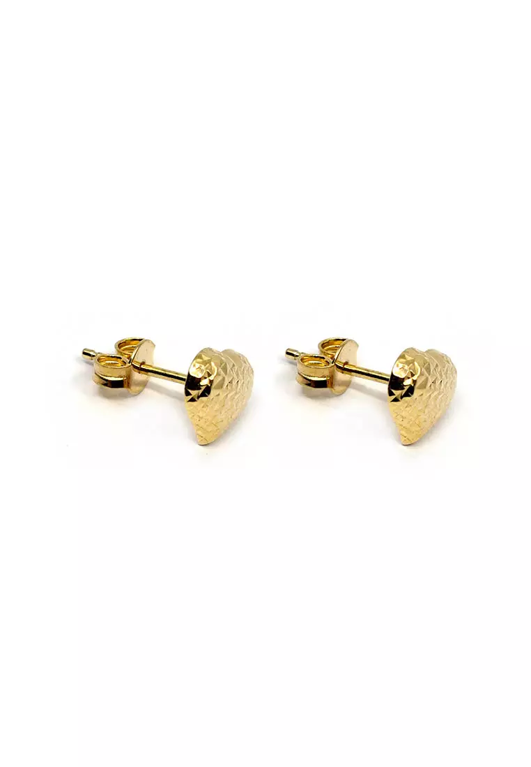 18K Italian Made Yellow Gold Earrings