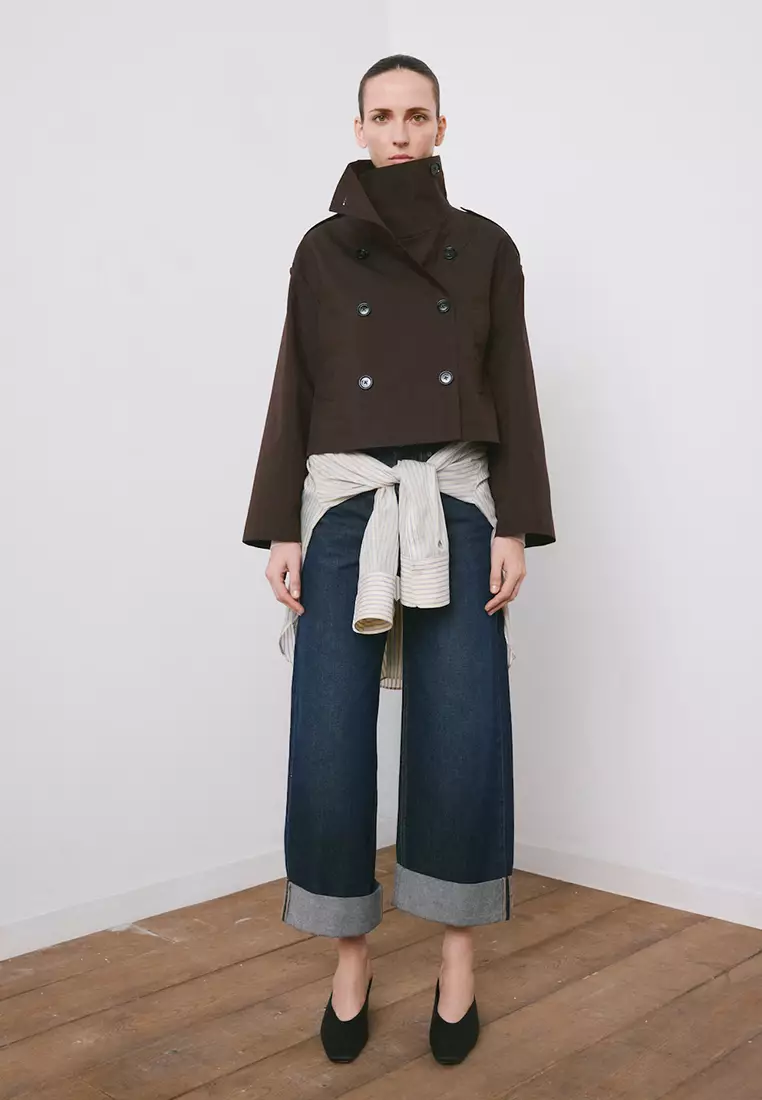 Wide Leg Jeans With Turn-Up Hem