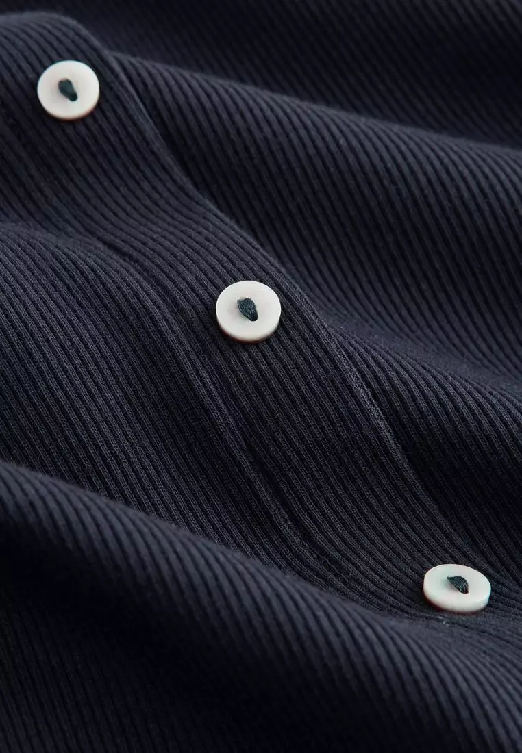 Short Sleeve Jersey Button Through Maxi Dress