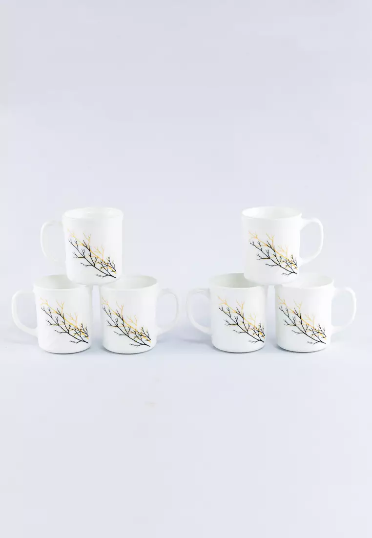 Buy La Opala La Opala 6 Pcs Mug Set Golden Fall Online ZALORA Malaysia