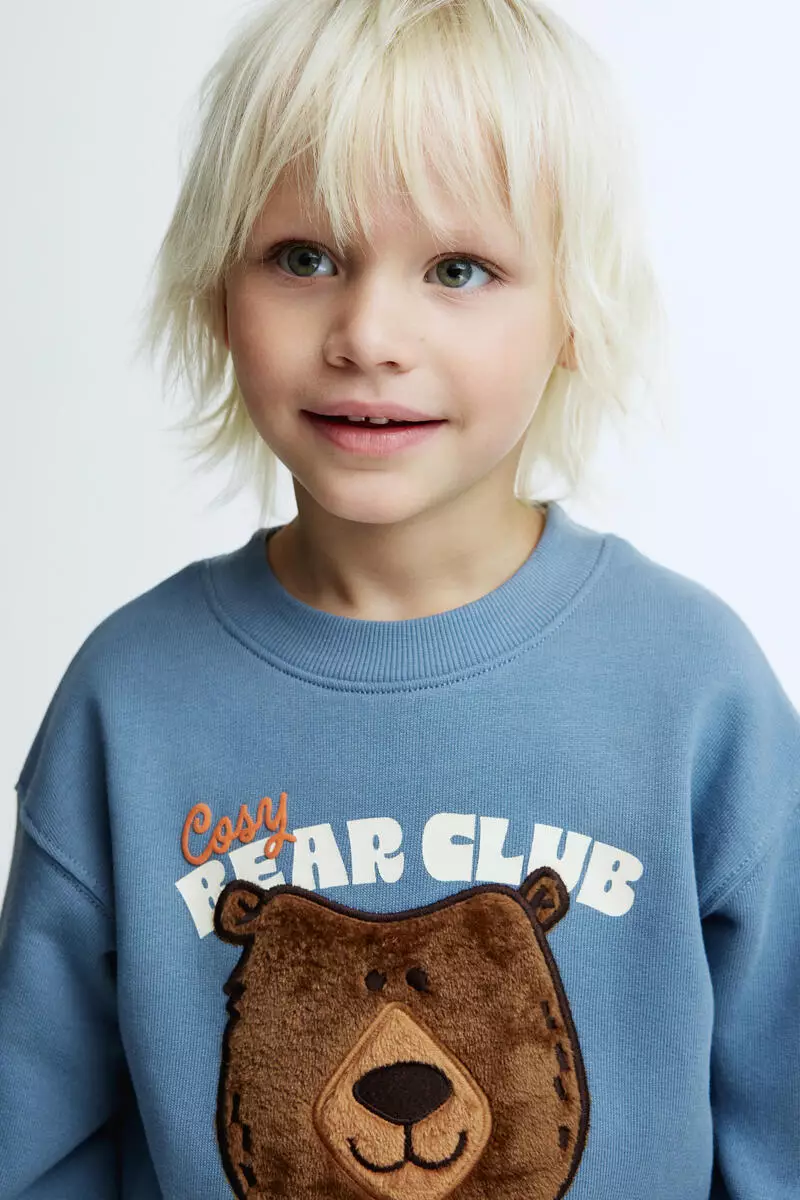 Printed crew-neck sweatshirt