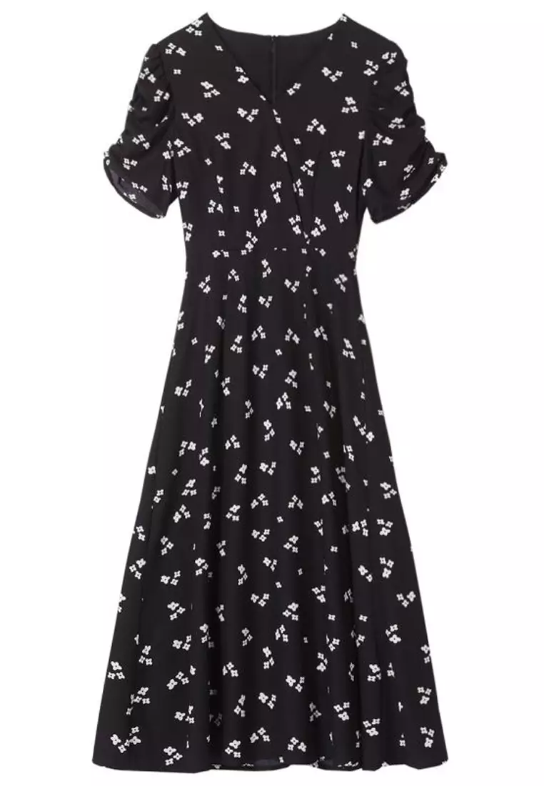 Buy Halo V Neck Floral Printed Dress 2024 Online ZALORA Philippines