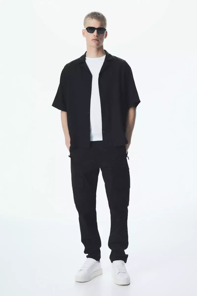 Regular Fit twill cargo trousers