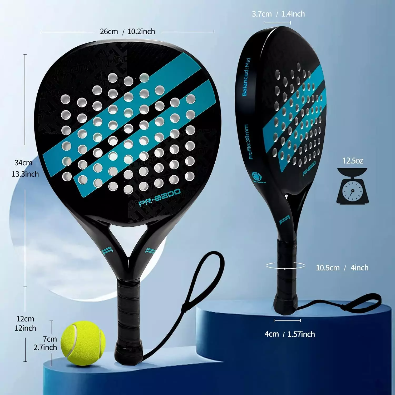 Raket Padel IANONI PR8200 Blue