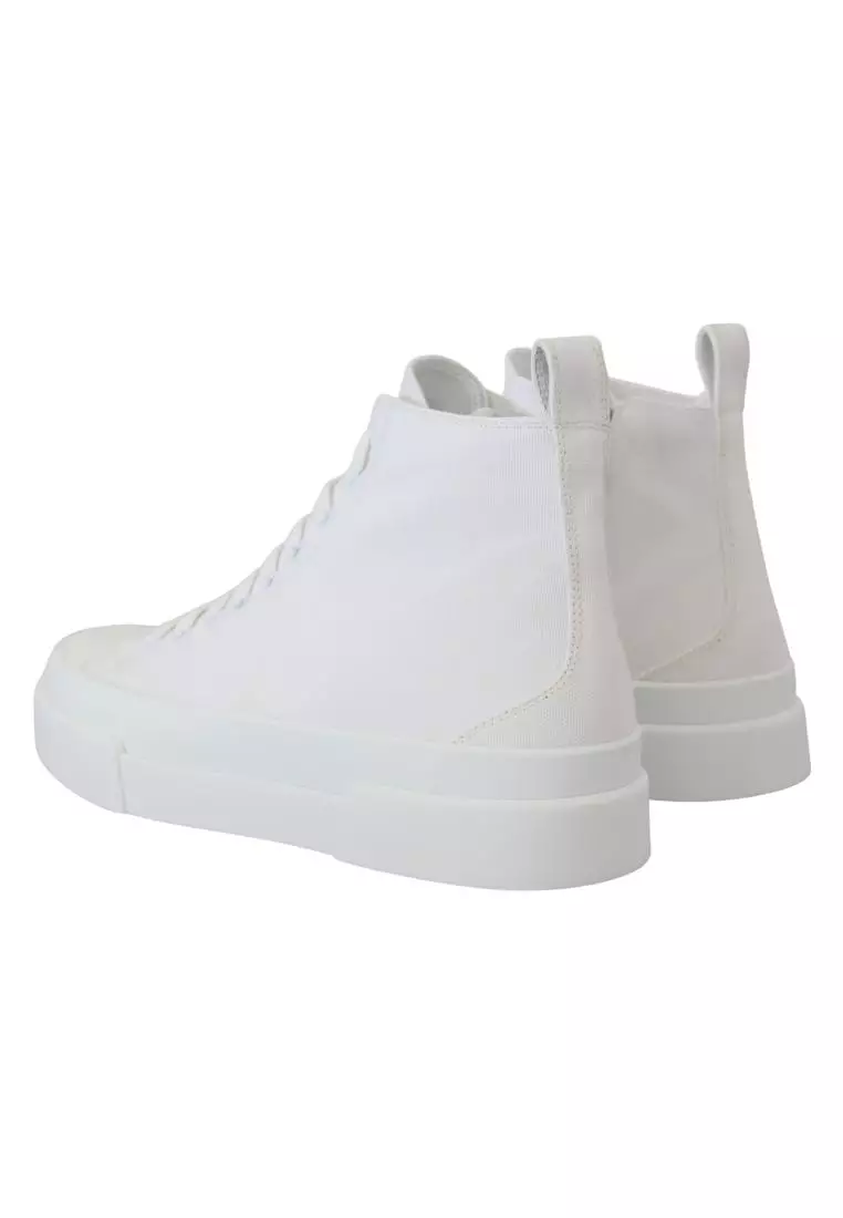 White canvas shoes hot sale high top