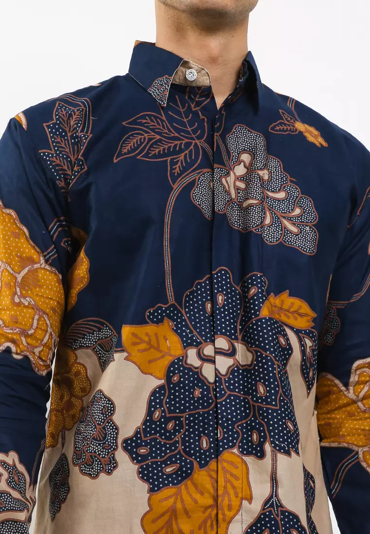 Pradipta Kemeja Batik Exclusive Premium Pria Casual Modern Lengan Panjang