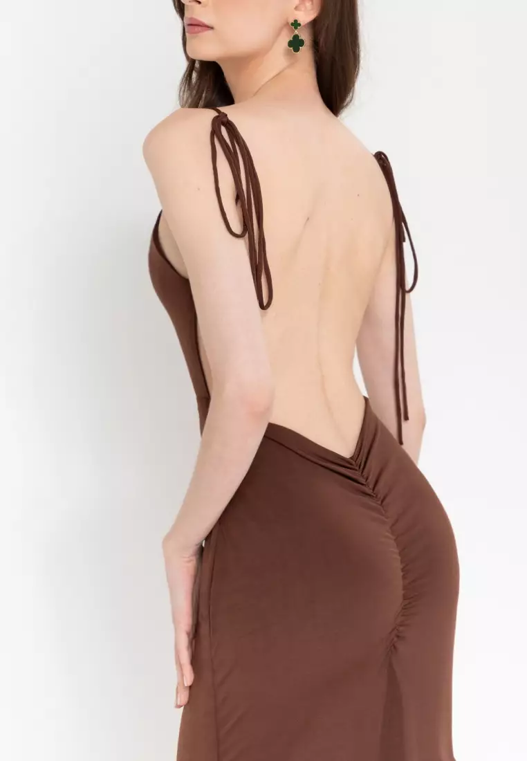 Sahara Backless Bodycon Maxi Dress