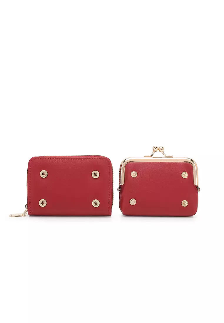 Women's Short Wallet / Purse - Red