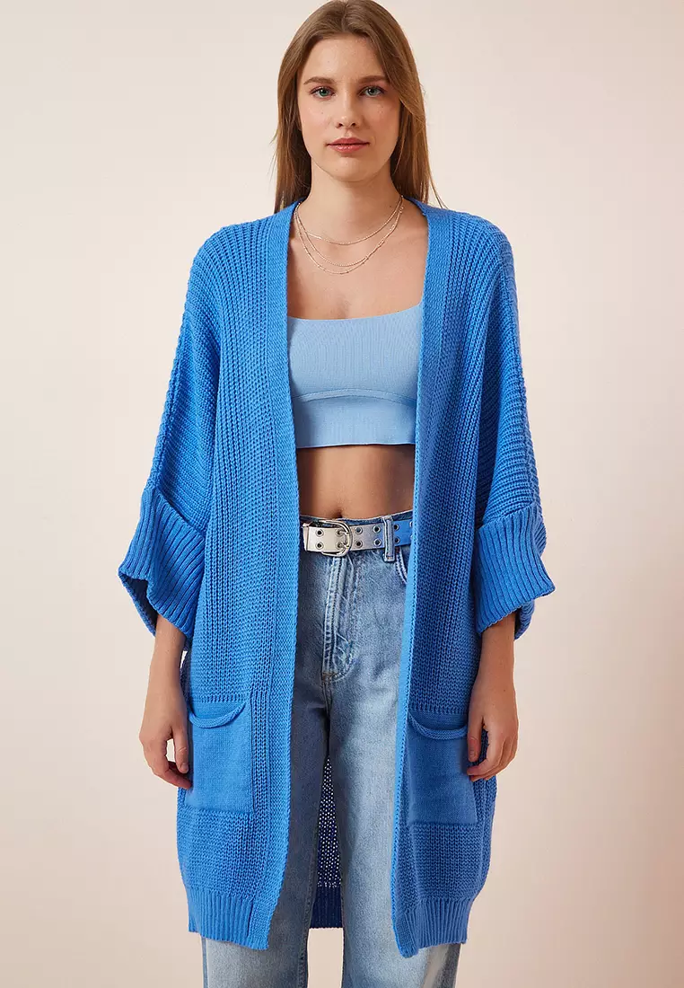 Oversized Long Pocket Knitwear Cardigan