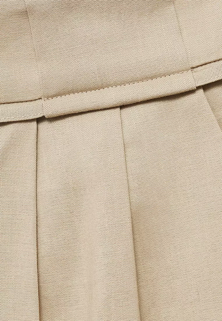 Linen Shorts with Bow and Belt