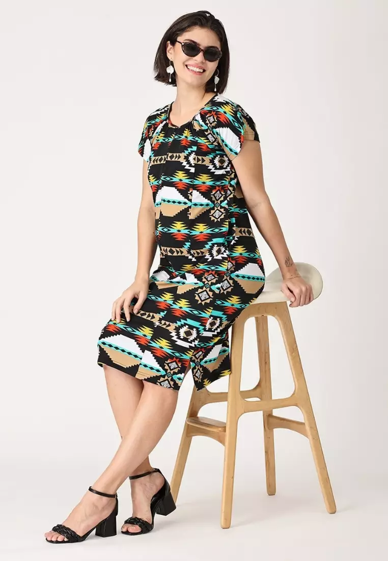 Ecstasy Stretchable Maternity And Nursing Tunic Dress