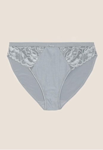 MARKS & SPENCER grey M&S Wild Blooms High Leg Knickers CF01DUSBA91223GS_1