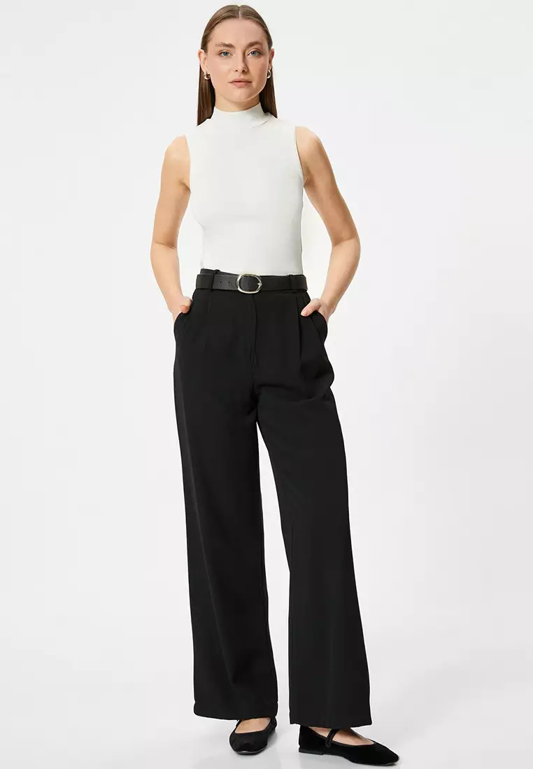 Sleeveless Mock Neck Rib Top
