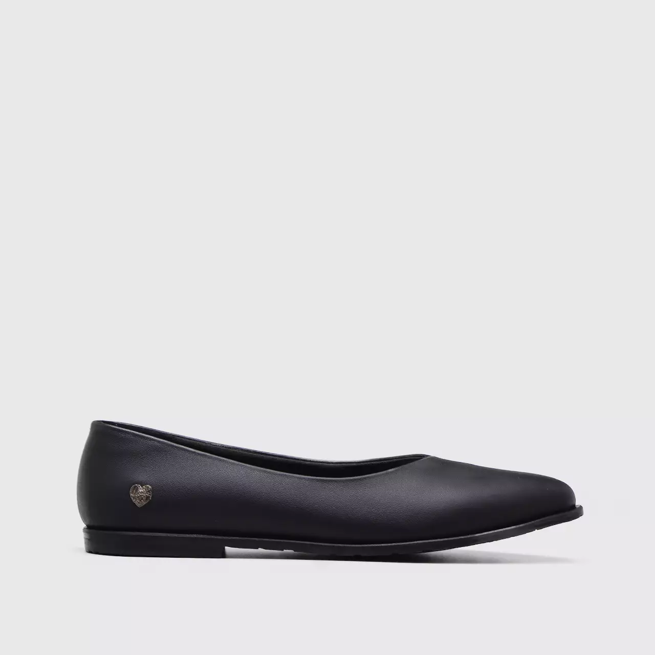 Donetti Point Flat Genuine Leather Black