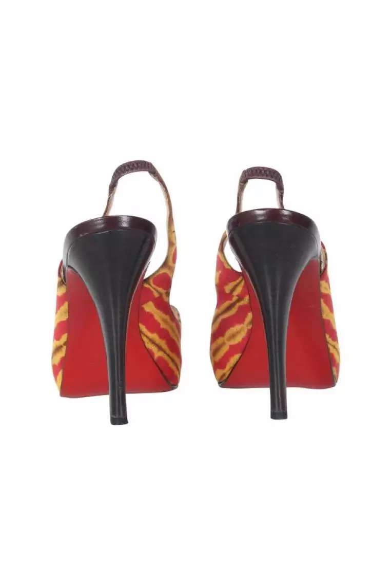 Christian louboutin on sale slingback peep toe