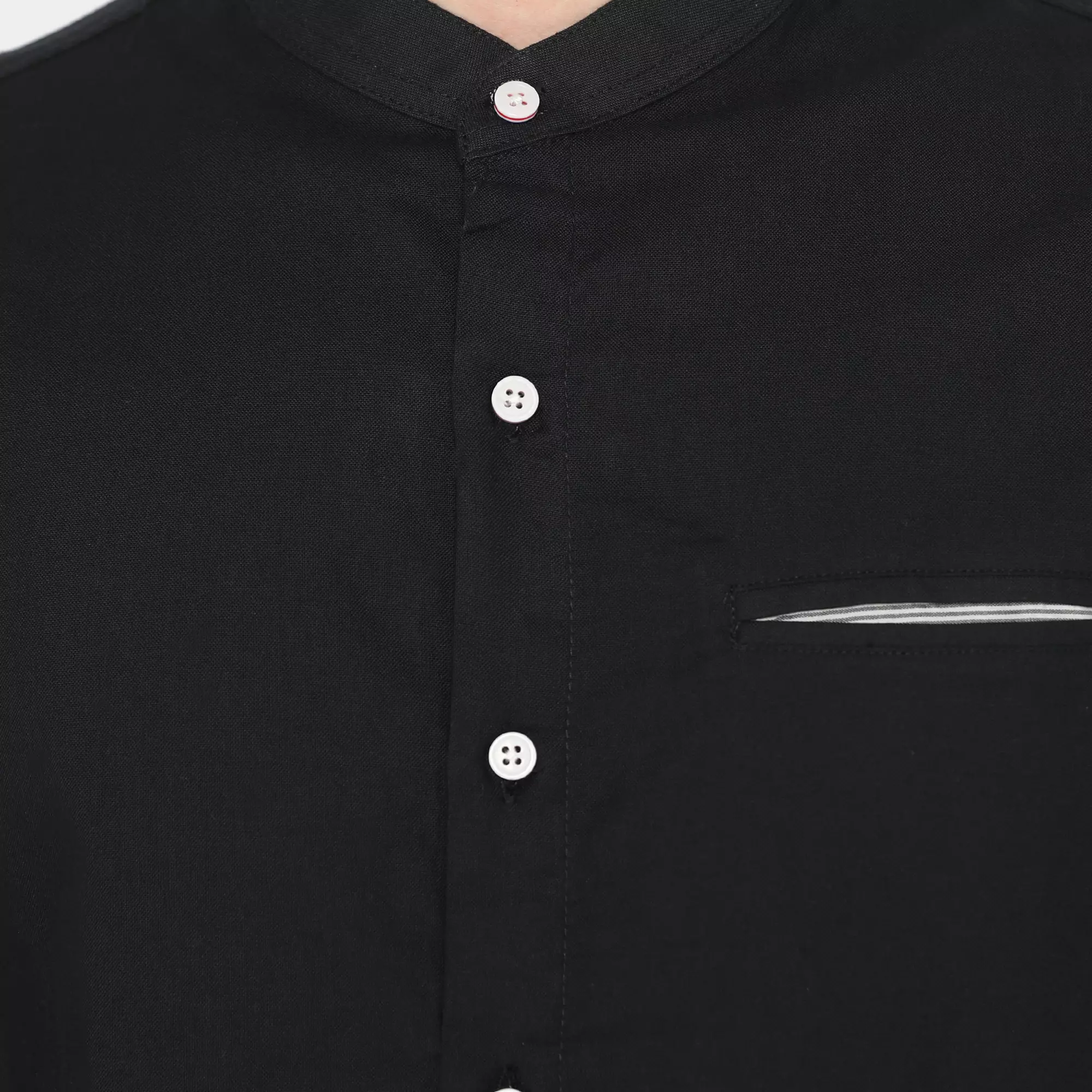 Platini Kemeja Pria Koko Shanghai Lengan Panjang Hitam 22017