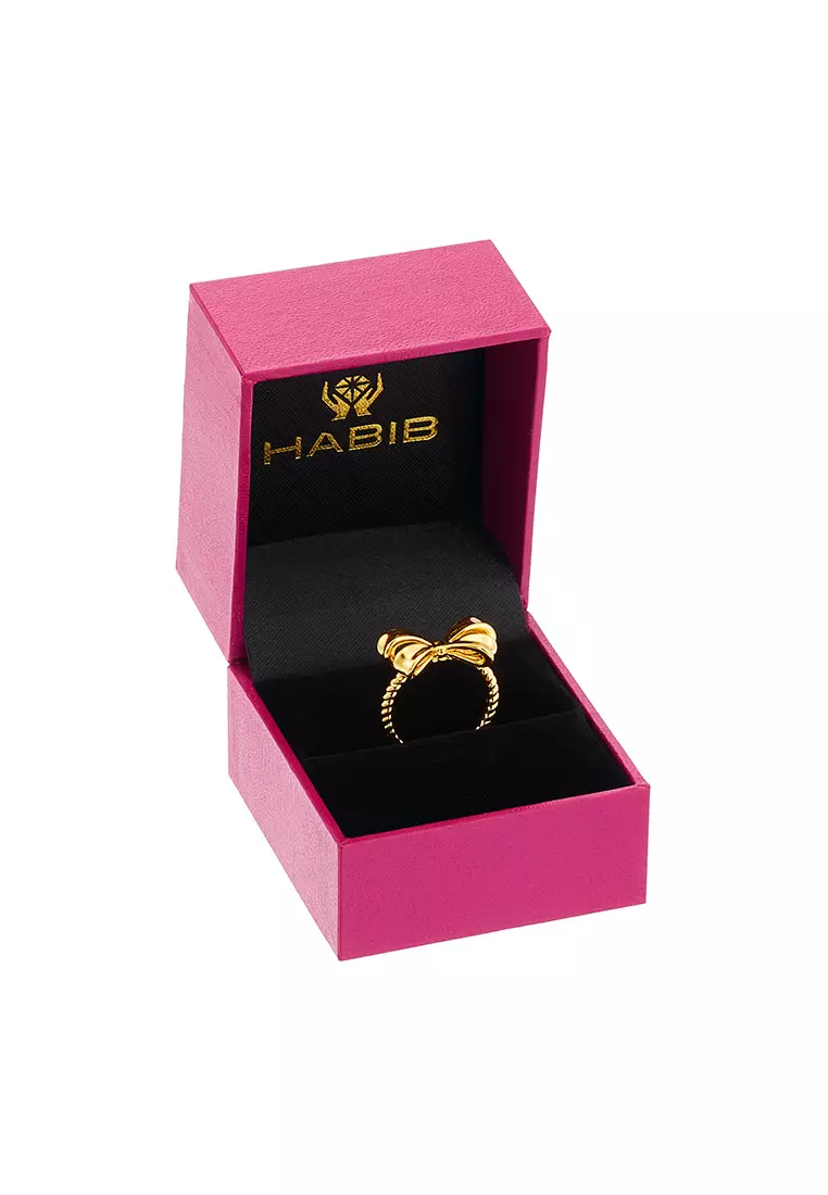 HABIB 999/24K Yellow Gold Ring (Ribbon) 9GR00561224