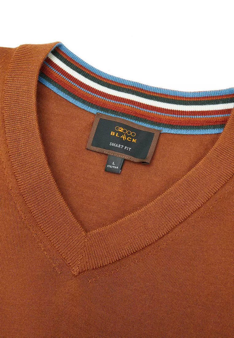 外搭V領精細純羊毛冷衫