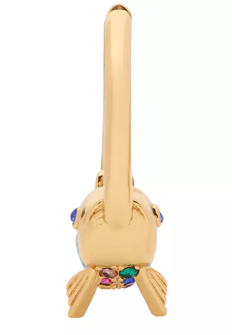 What A Catch Fish Huggies Earrings in Blue Multi KH246