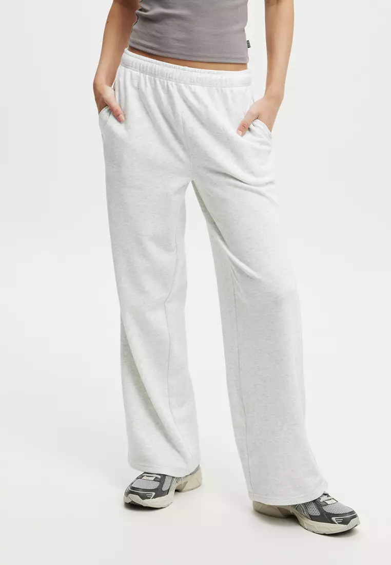 Tna Sweat Pants Straight Leg Tna Boyfriend Track Pants Cozy Fleece