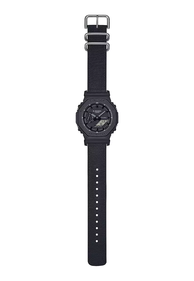 Jam Tangan Analog Digital Pria Casio G-Shock GA-2100BCE-1A - Canvas Strap