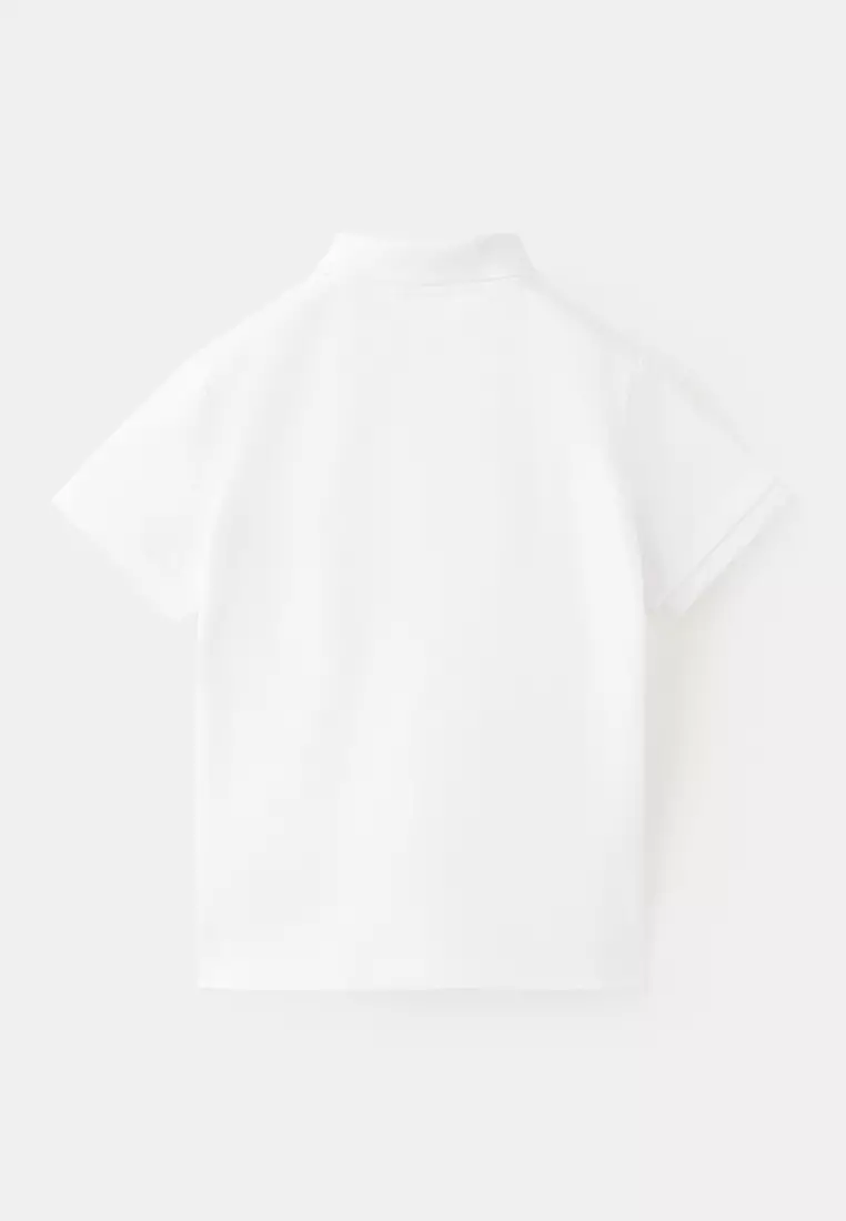 Short-Sleeved Cotton Polo Shirt