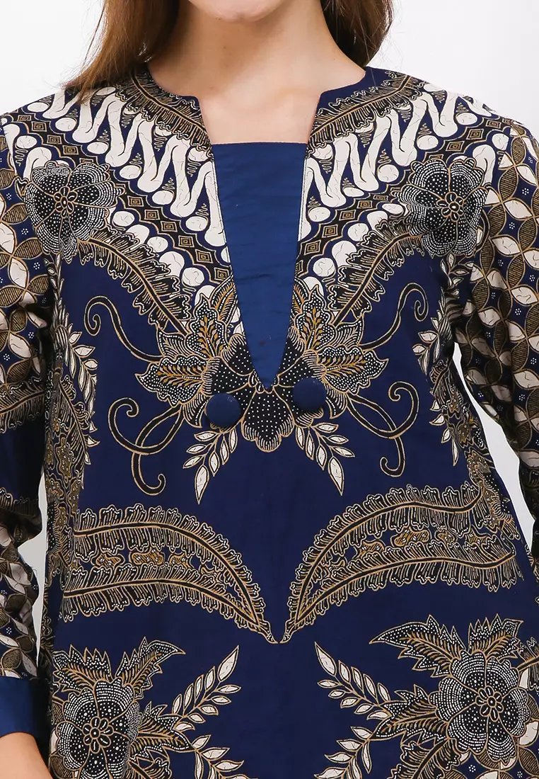 Alika Blouse Batik Katun Trikot Lengan 7/8