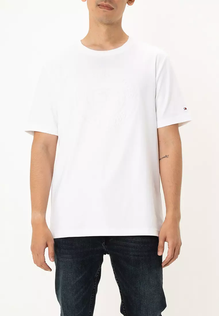 KANE HF EMBOSSED TEE: BEIGE main image 0