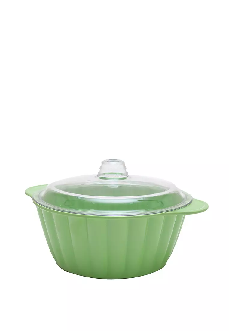 L.Blend 8.5 inch Sevilla Round Casserole Cover Trans Hijau