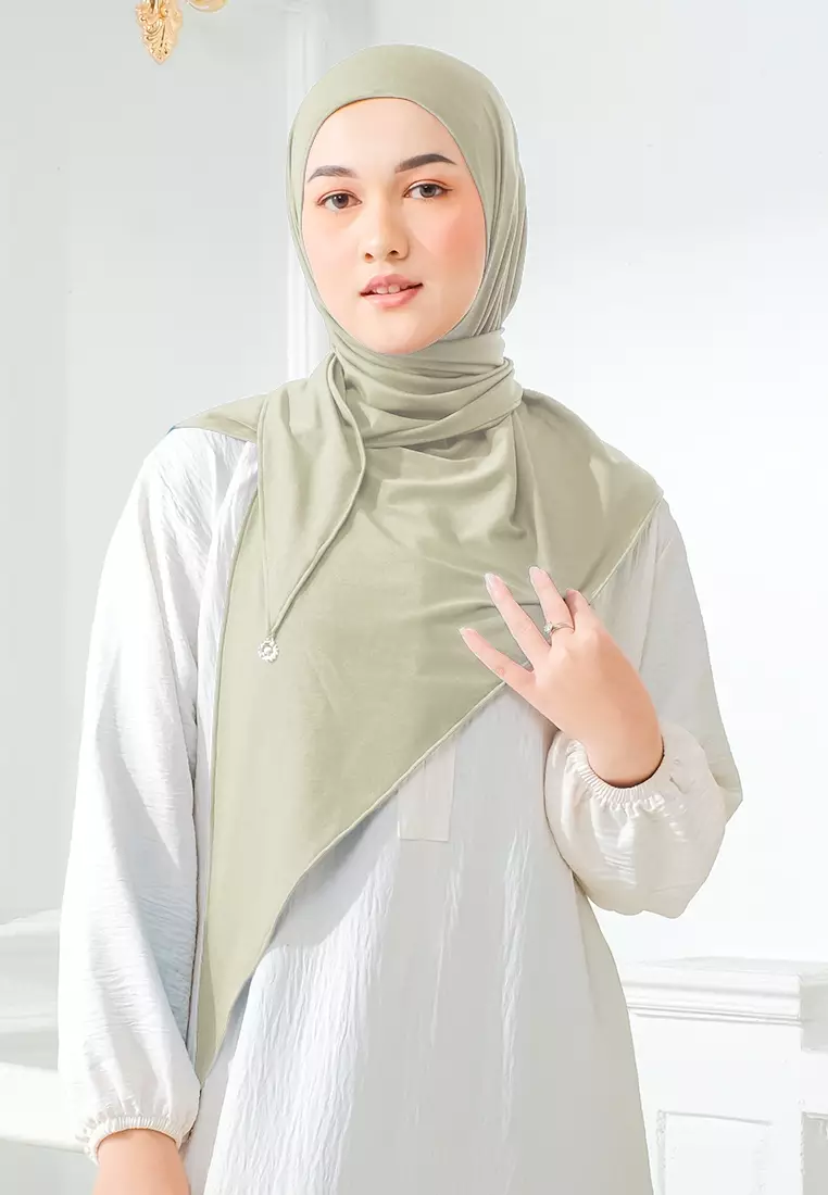 HIJAB INSTAN ZYANA - OLIVE GREEN