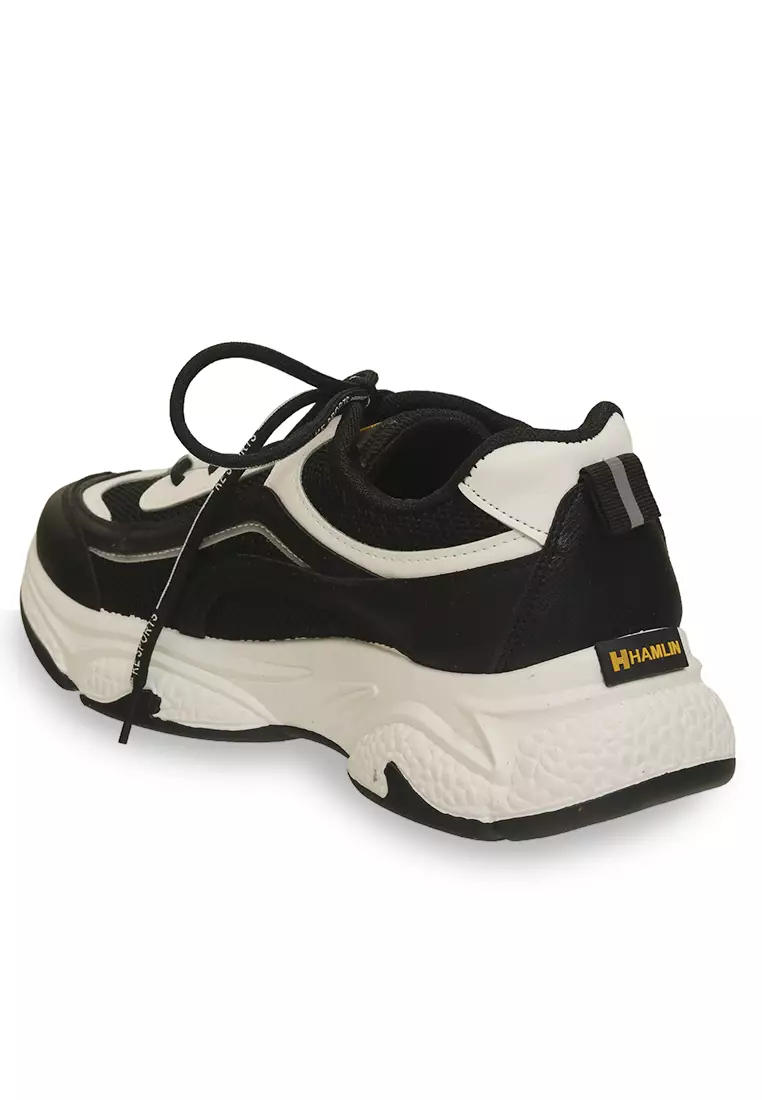Anando Sepatu Sneakers Tali Pria Stylish Design Casual Sport Shoes Lighweight Material Mesh ORIGINAL - Black