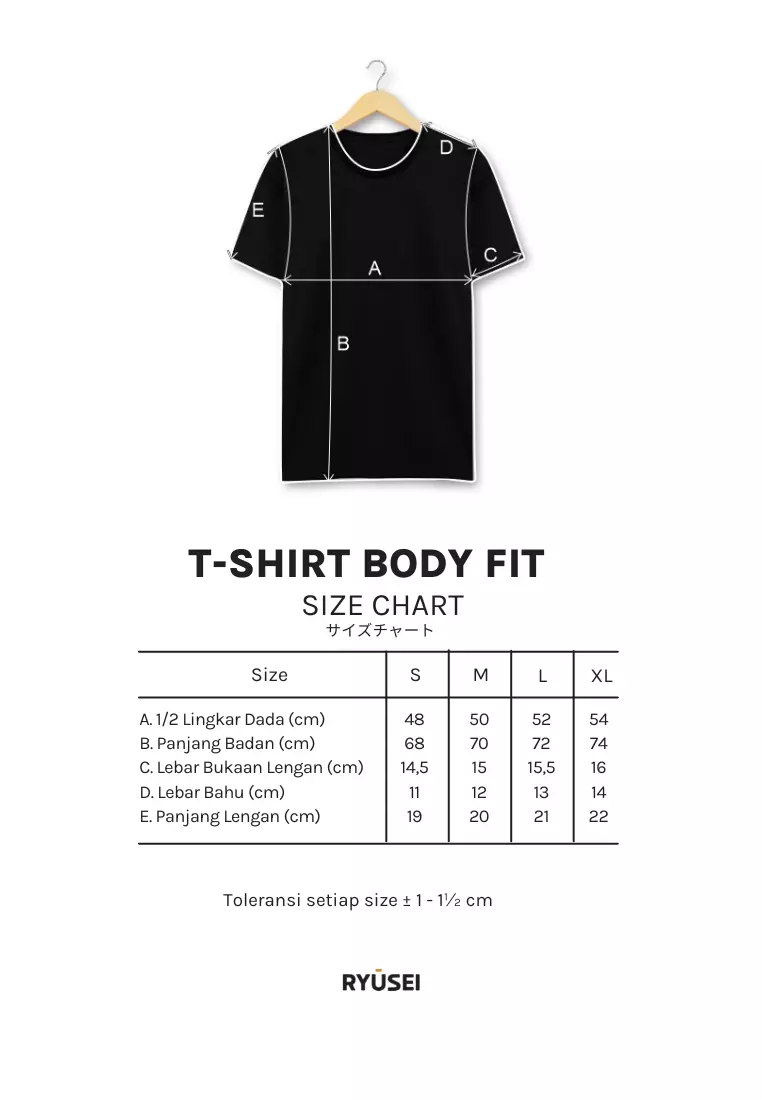 Ryusei Kaos Pria Fujiharu Button CMB Navy