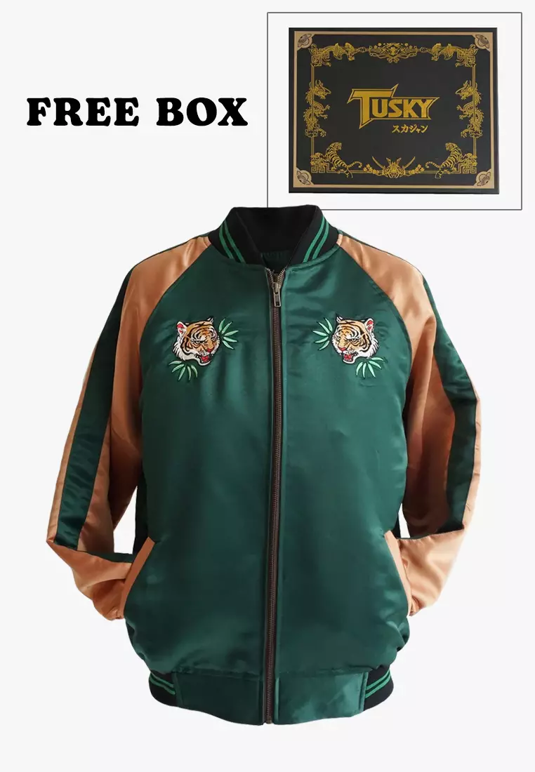 Jual Benangsari Tusky Tora Sukajan Jacket Green Gold Original 2024