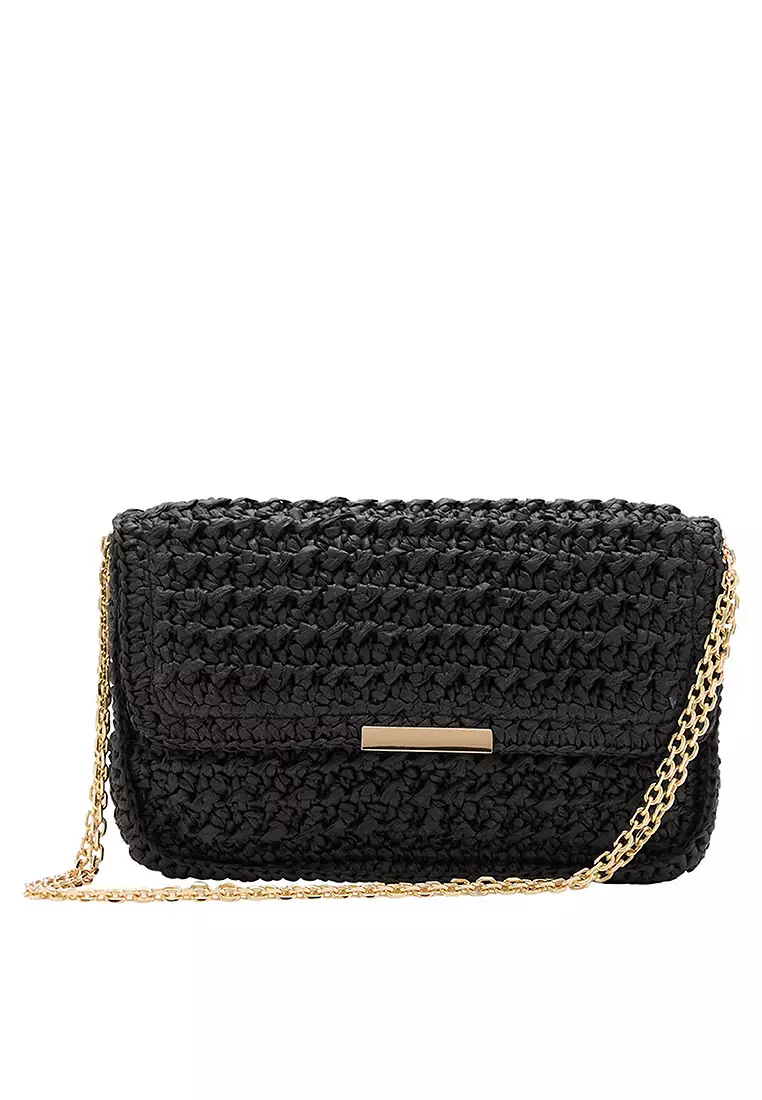 Mango black solid shoulder bag deals