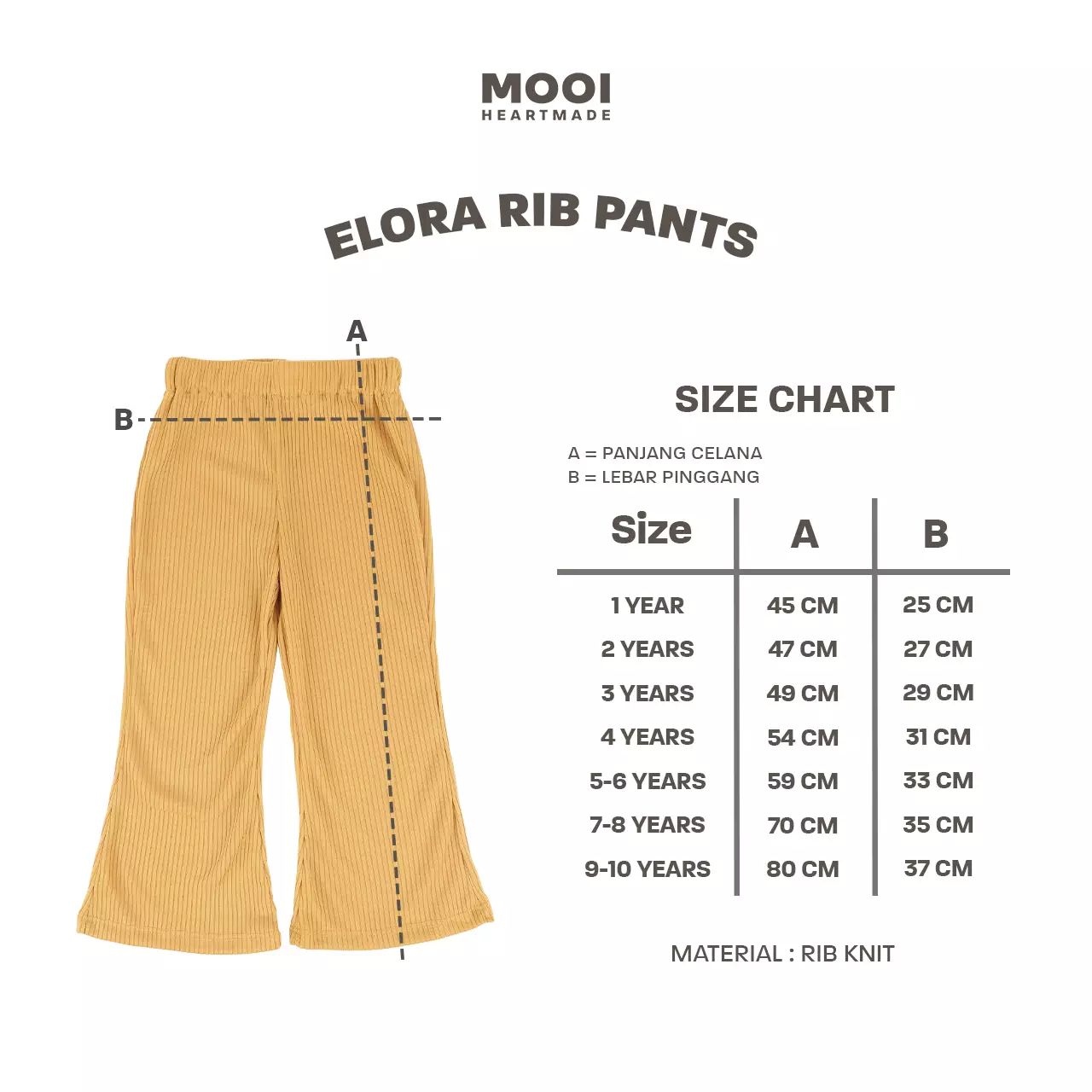 Mooi Celana Panjang Anak Perempuan Elora Pants - Marigold