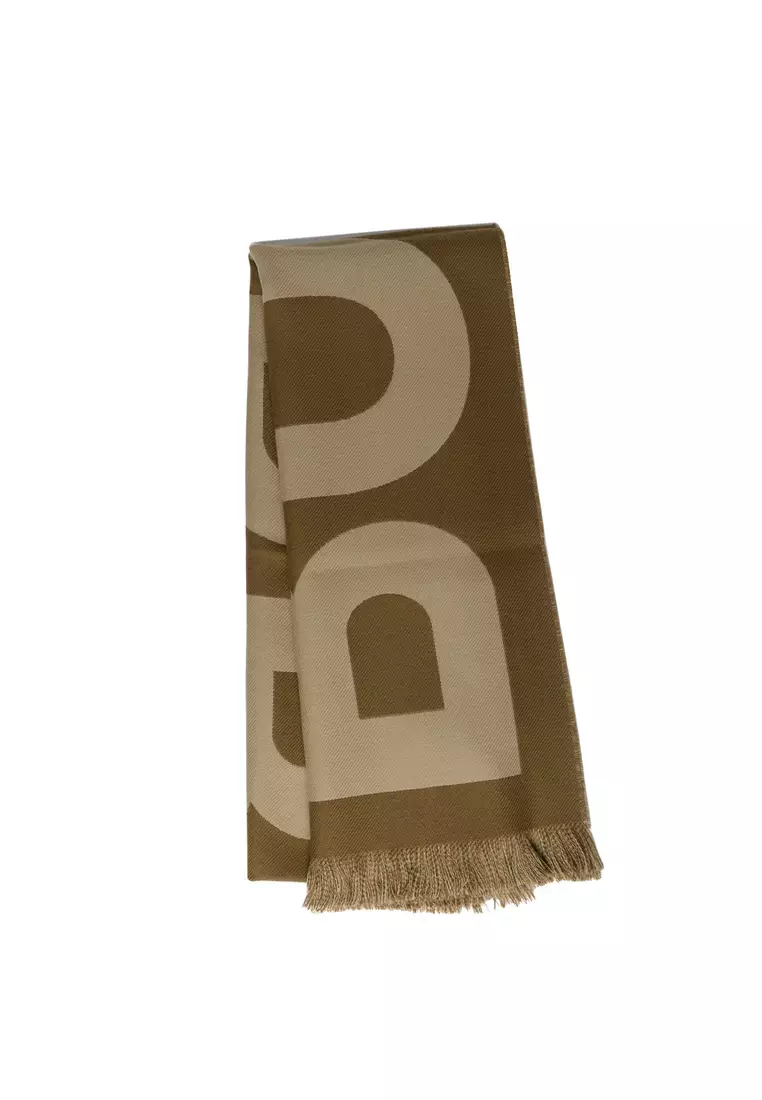 Burberry logo wool jacquard sales scarf