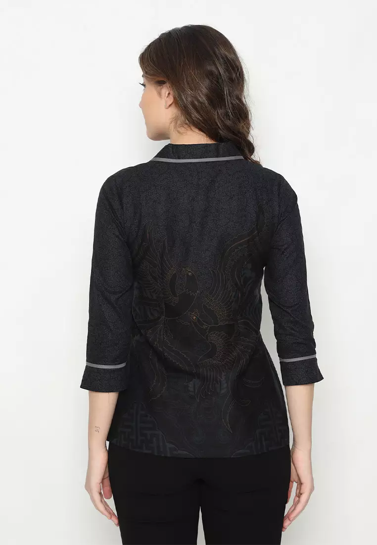 My Aksa Batik Wanita Blouse Cilla Cian