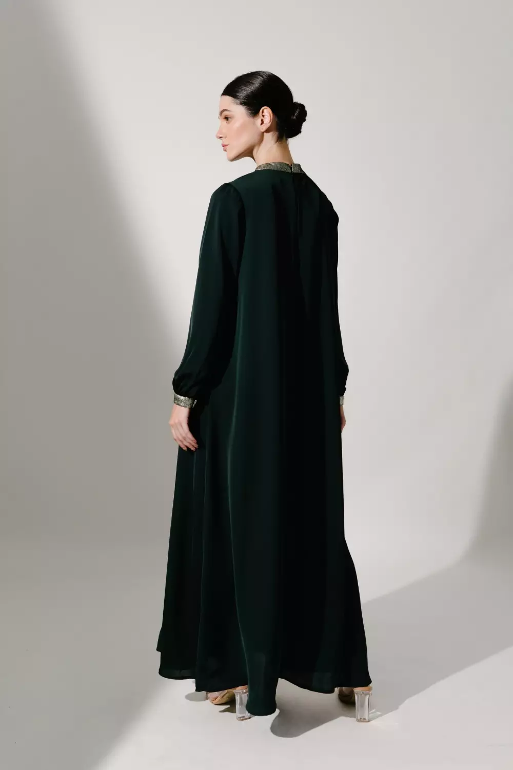 DEMURE&CO - DANIA KAFTAN IN DARK FOREST - FURSAN SILK -  DRESS
