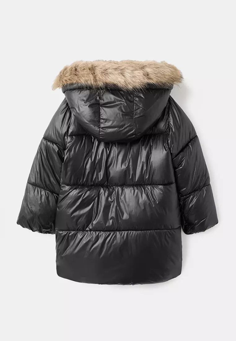 Large Anorak With Fur-Effect Hood