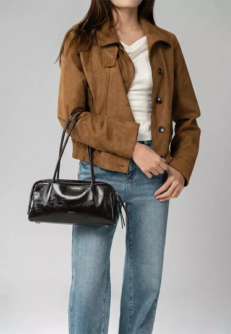 TONA Pocket East West Boston Bag - Distressed Milkshake Latte