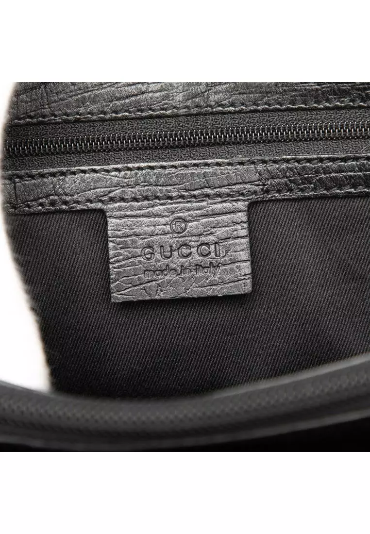 Pre-Loved Gucci Gg Canvas Bamboo Tote