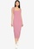 Cotton On pink Bodycon Square Neck Midi Dress FAF3AAAA4E06BEGS_1