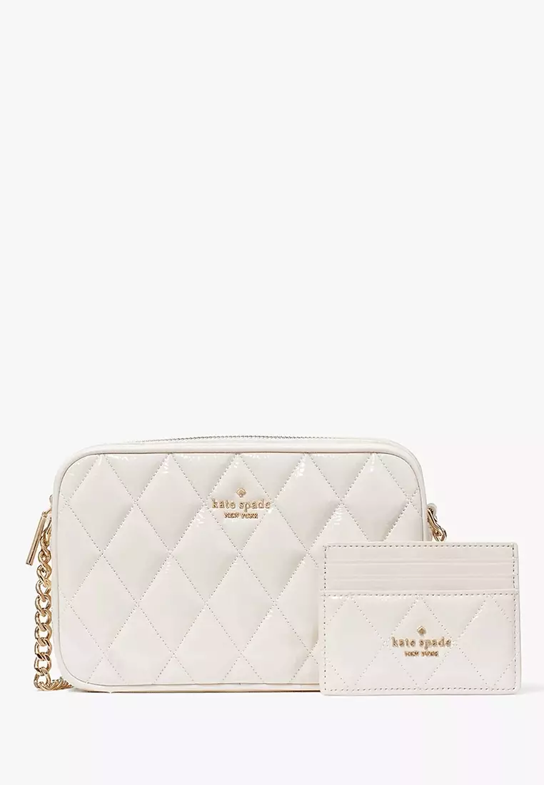 Kate Spade KATE SPADE Glimmer Quilted Patent Leather Boxed Crossbody